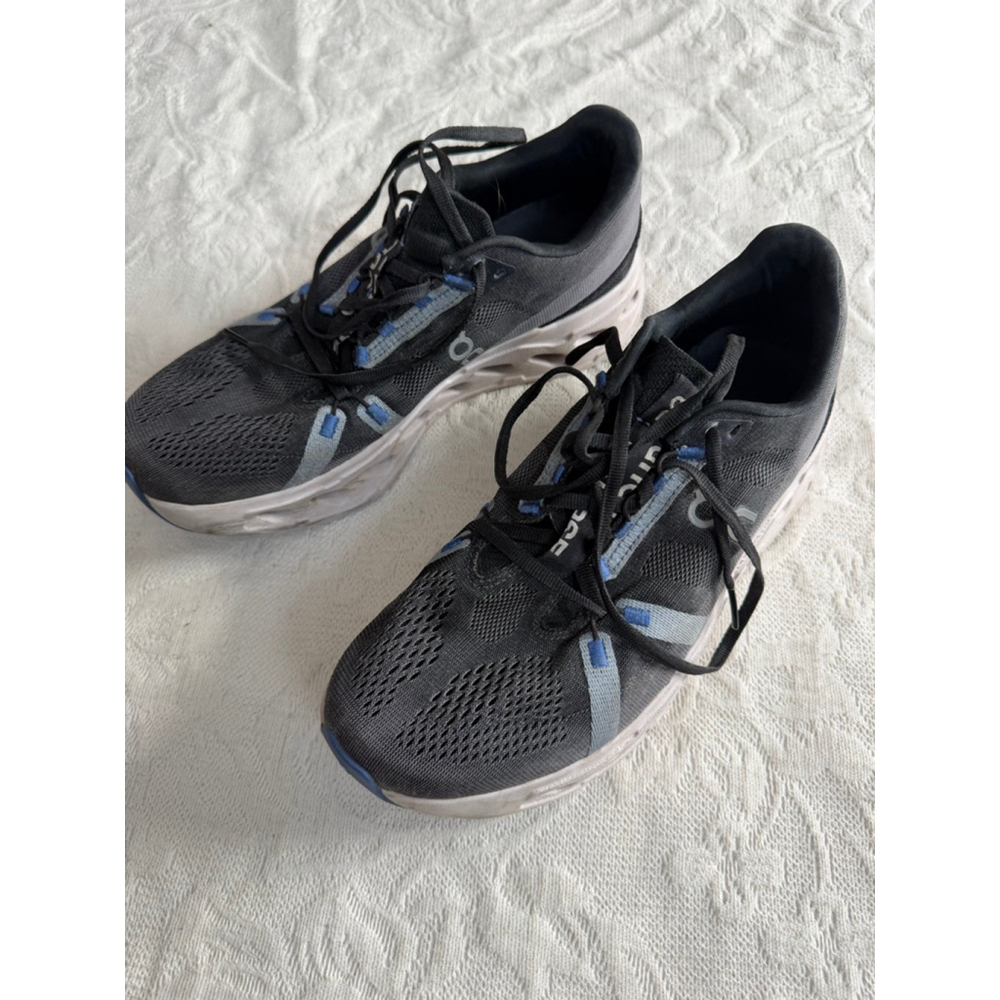 Men's On CloudTec Phase Black Blue Athletic Shoes Size 10